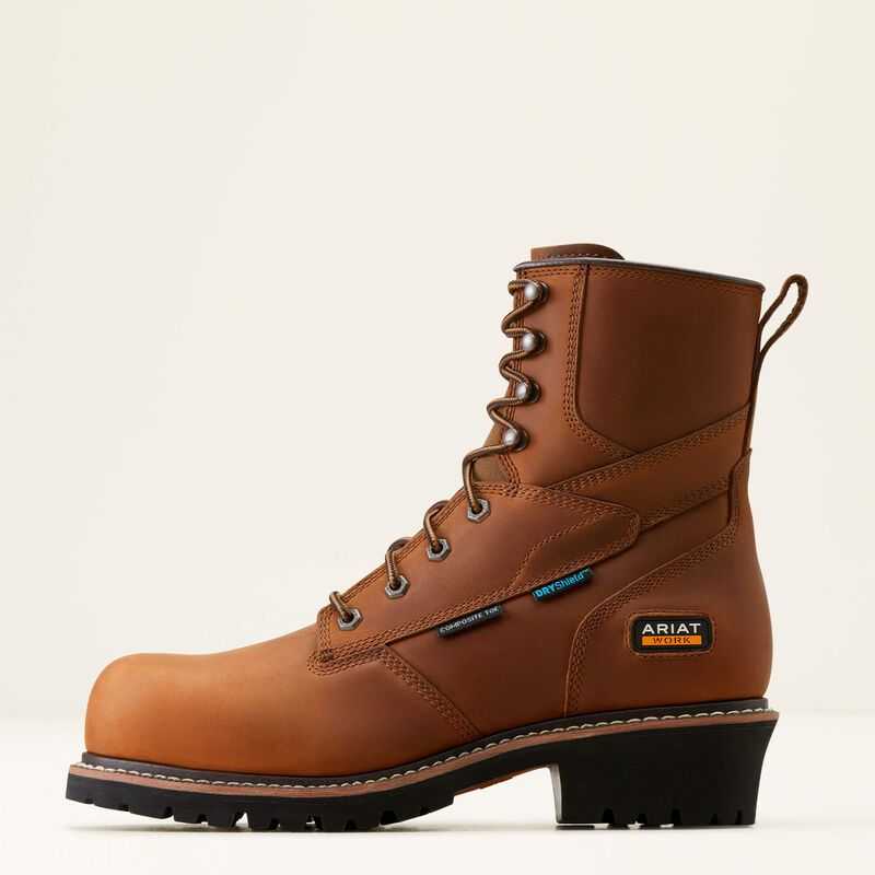 Ariat Logger Shock Shield Waterproof Composite Toe Work Boot Copper Brown | 628QRFTWJ