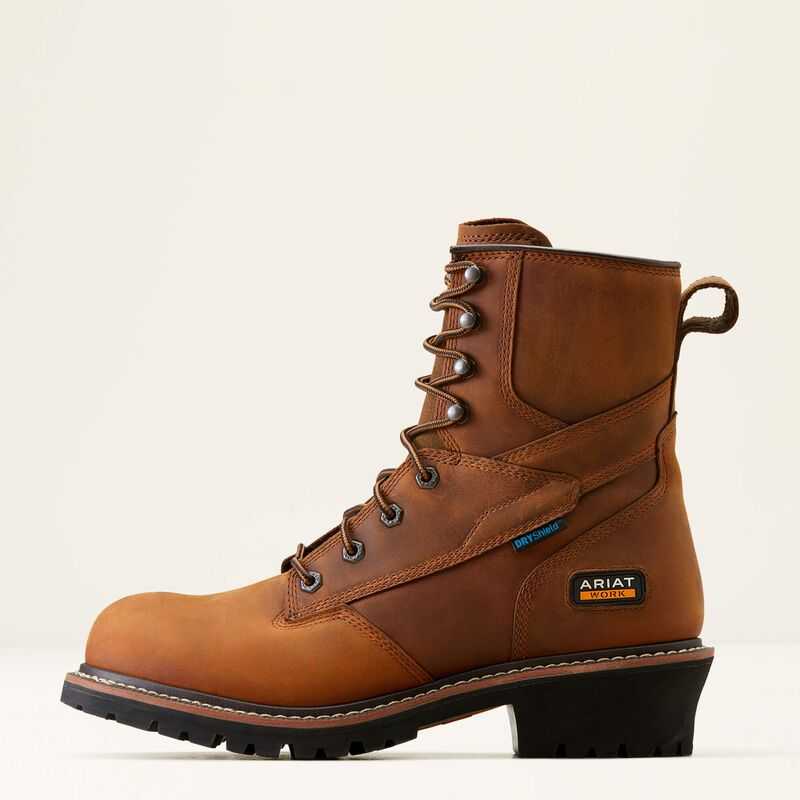 Ariat Logger Shock Shield Waterproof Work Boot Copper Brown | 876EQRWSG