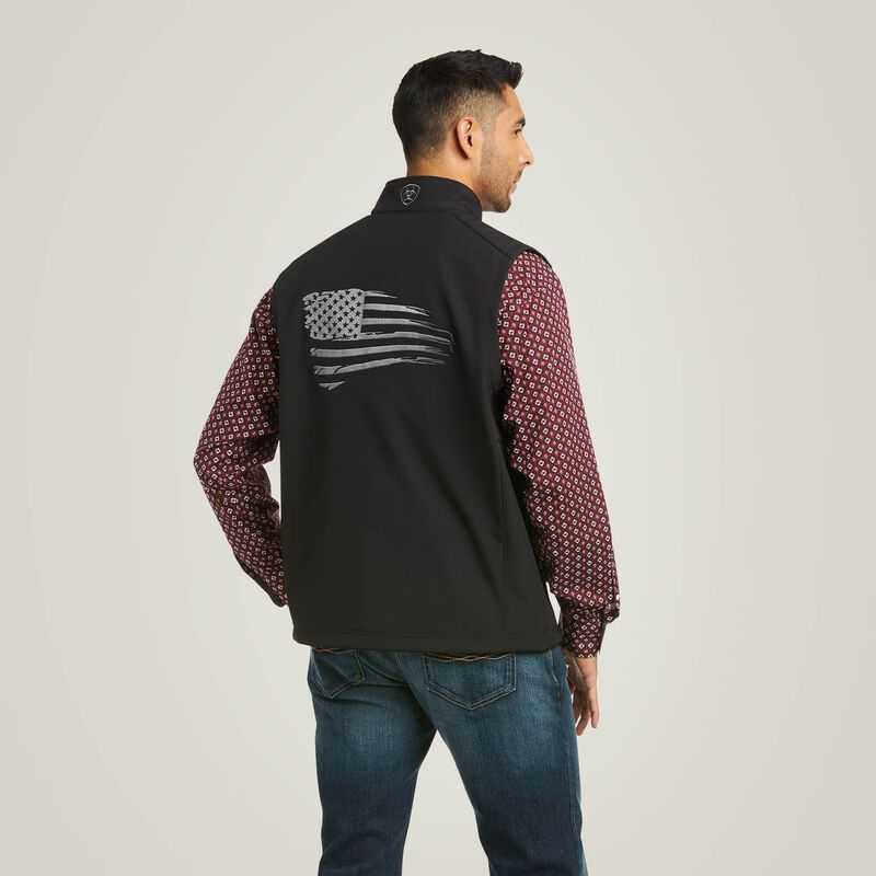 Ariat Logo 2.0 Patriot Softshell Vest Black | 705OTWHCN