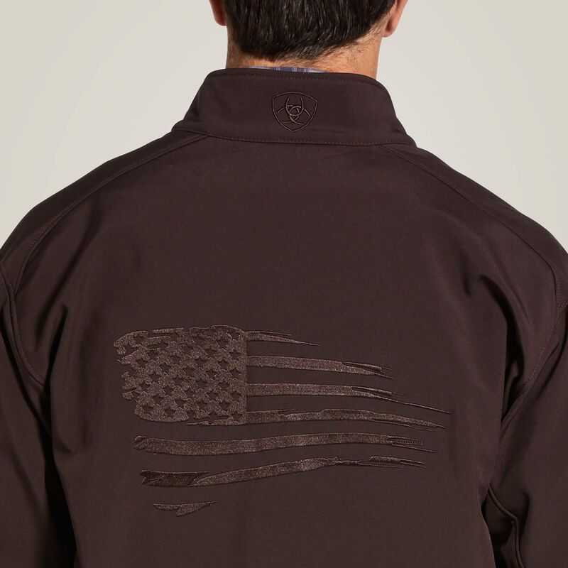 Ariat Logo 2.0 Patriot Softshell Water Resistant Jacket Coffeebean | 740DQXMVS