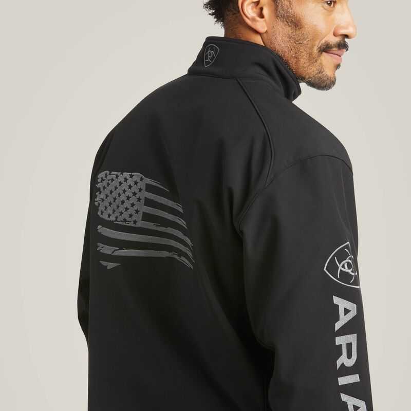 Ariat Logo 2.0 Patriot Softshell Water Resistant Jacket Black | 439LIGNWX