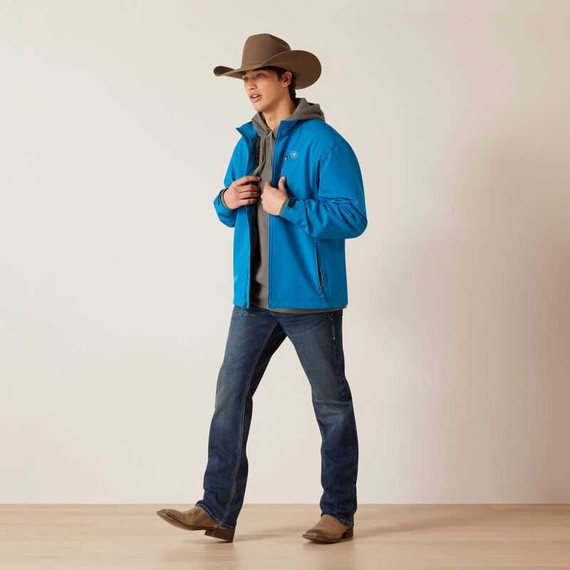 Ariat Logo 2.0 Softshell Jacket Blue | 405BREZTK