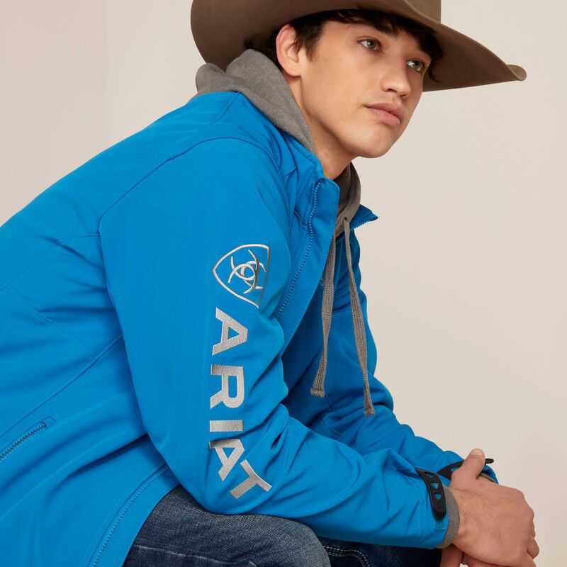 Ariat Logo 2.0 Softshell Jacket Blue | 405BREZTK