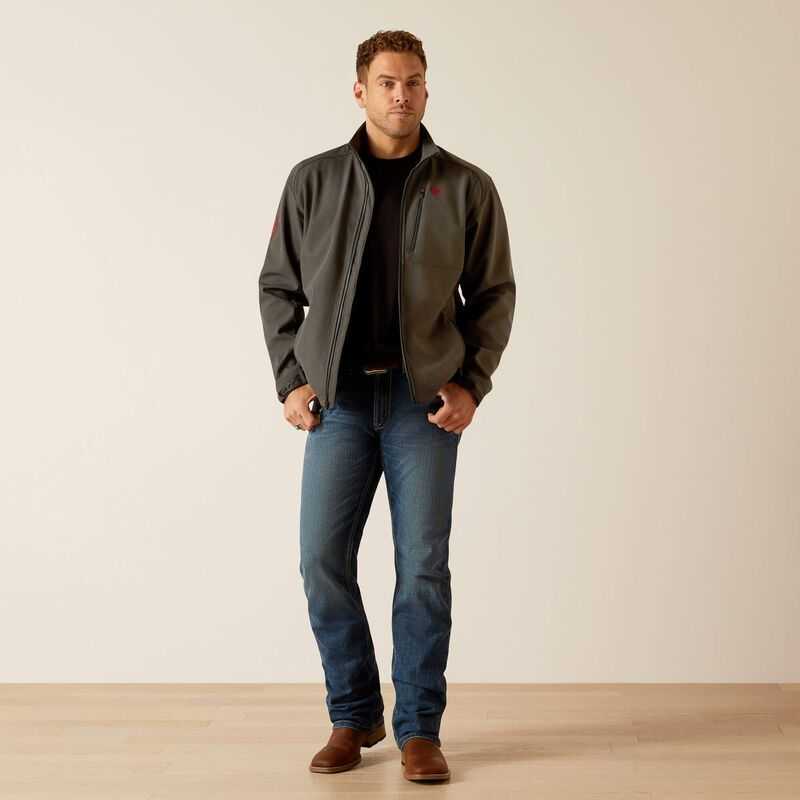 Ariat Logo 2.0 Softshell Jacket Char/Americana | 235JAYQMX