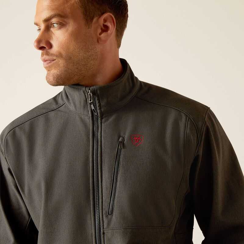 Ariat Logo 2.0 Softshell Jacket Char/Americana | 235JAYQMX