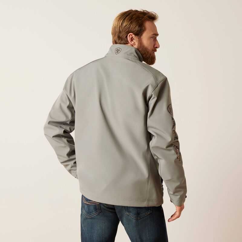 Ariat Logo 2.0 Softshell Jacket Grey | 592ZCIHKJ