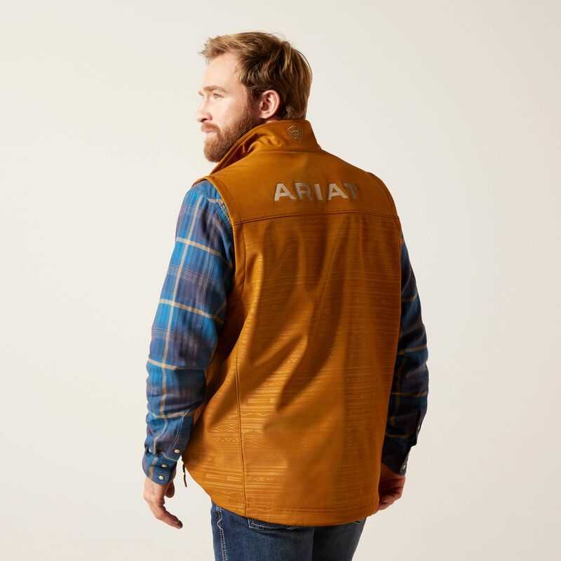 Ariat Logo 2.0 Softshell Vest Brown | 127DVIMUX