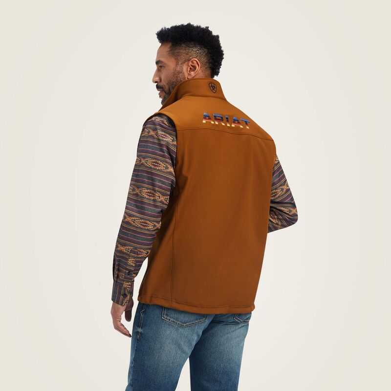 Ariat Logo 2.0 Softshell Vest Brown | 193JFELZT