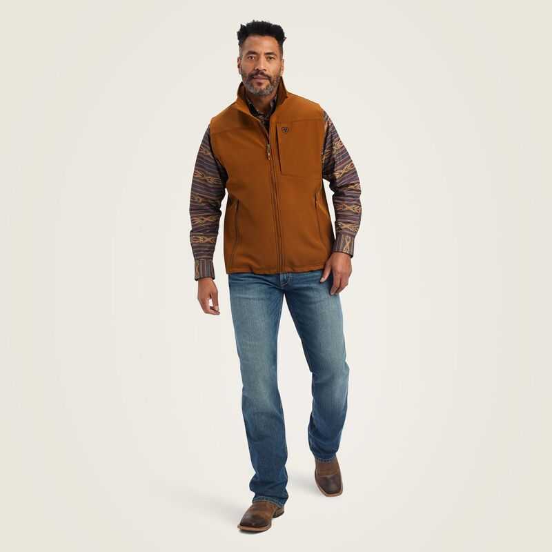 Ariat Logo 2.0 Softshell Vest Brown | 193JFELZT