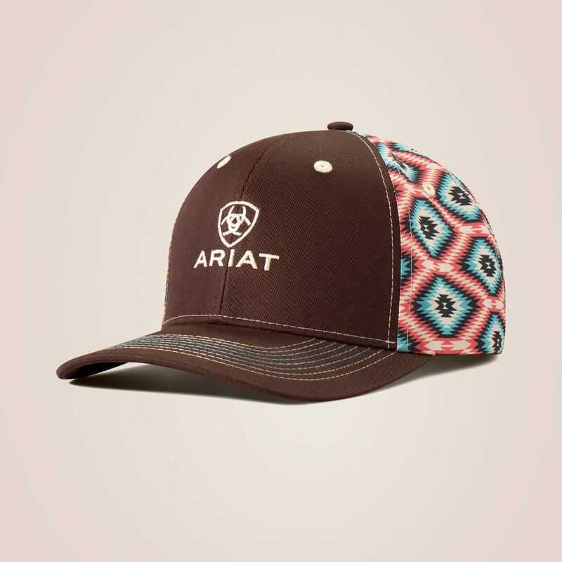 Ariat Logo Aztec Back Cap Brown | 062KDHEXJ