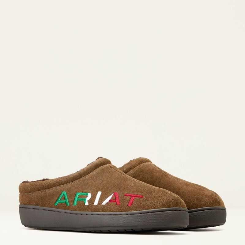 Ariat Logo Hooded Back Slipper Grey | 921MHXWCE