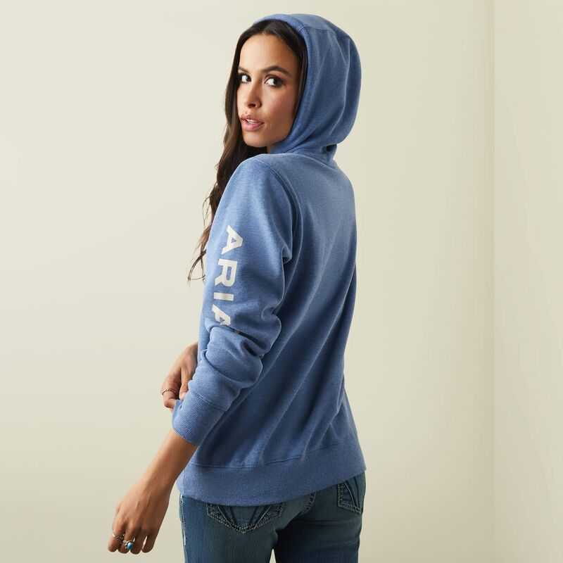 Ariat Logo Hoodie Blue | 097JNWQXV