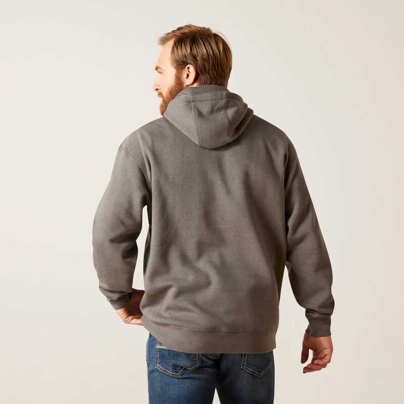 Ariat Logo Hoodie Grey | 061XPANEY