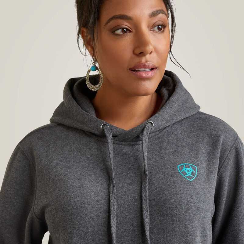 Ariat Logo Hoodie Grey | 095PJUXYD