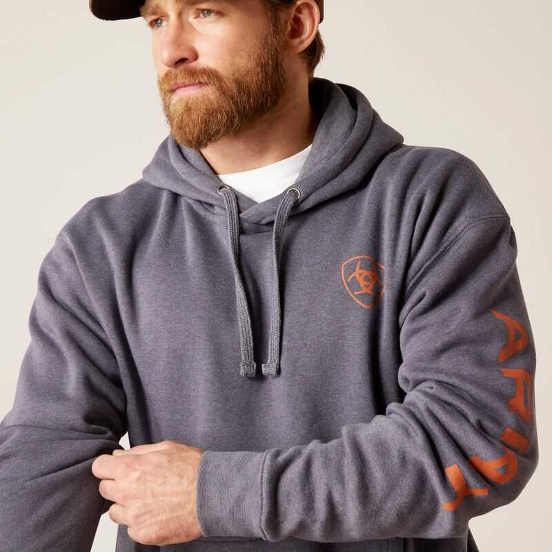 Ariat Logo Hoodie Grey | 241YWOXRP