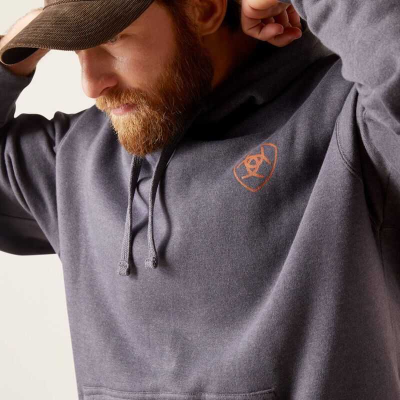 Ariat Logo Hoodie Grey | 241YWOXRP