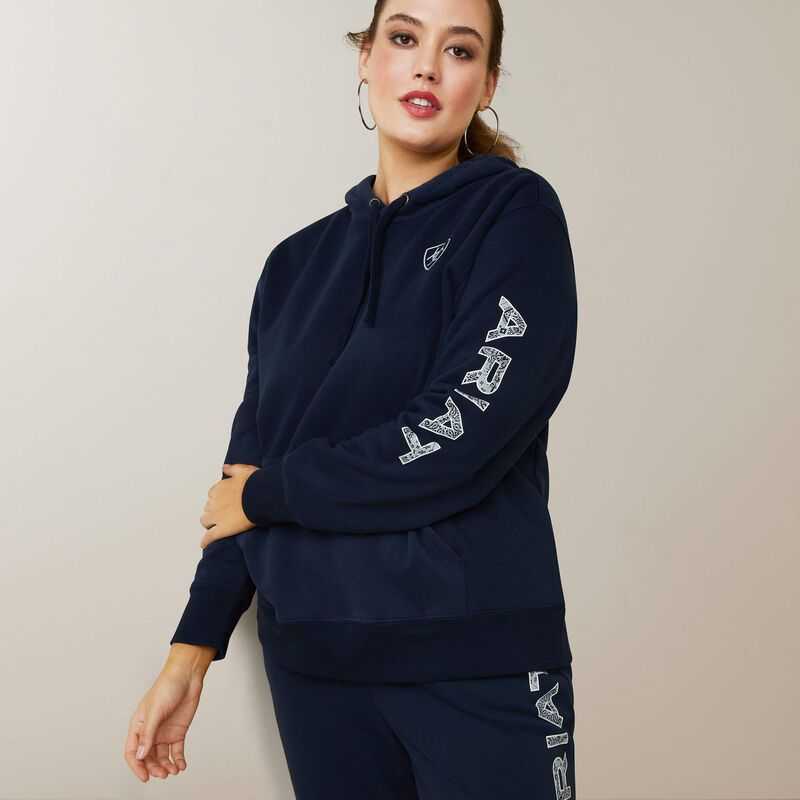 Ariat Logo Hoodie Navy | 358SBZDIX