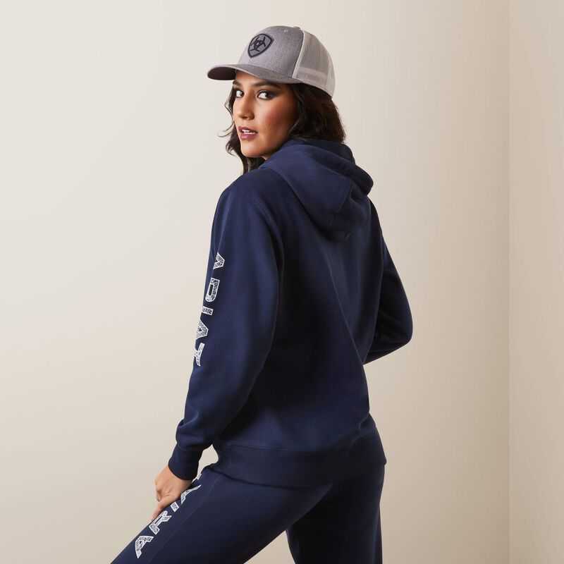 Ariat Logo Hoodie Navy | 358SBZDIX