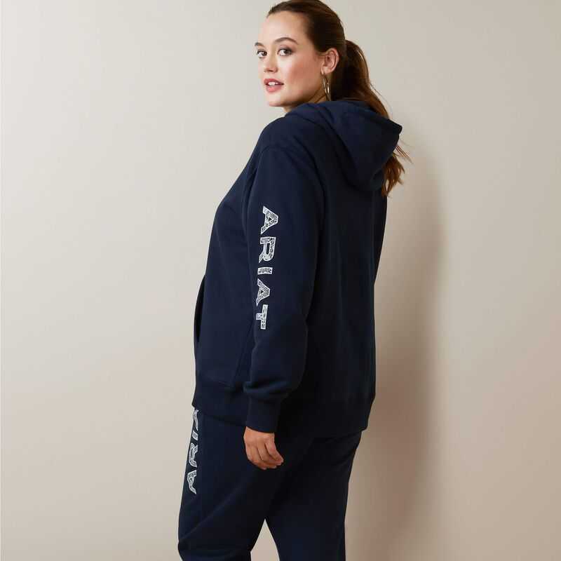 Ariat Logo Hoodie Navy | 358SBZDIX