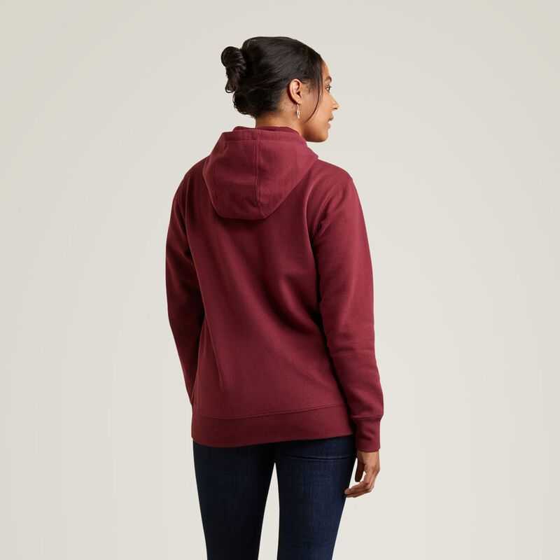 Ariat Logo Hoodie Zinfandel | 802PTKNOD