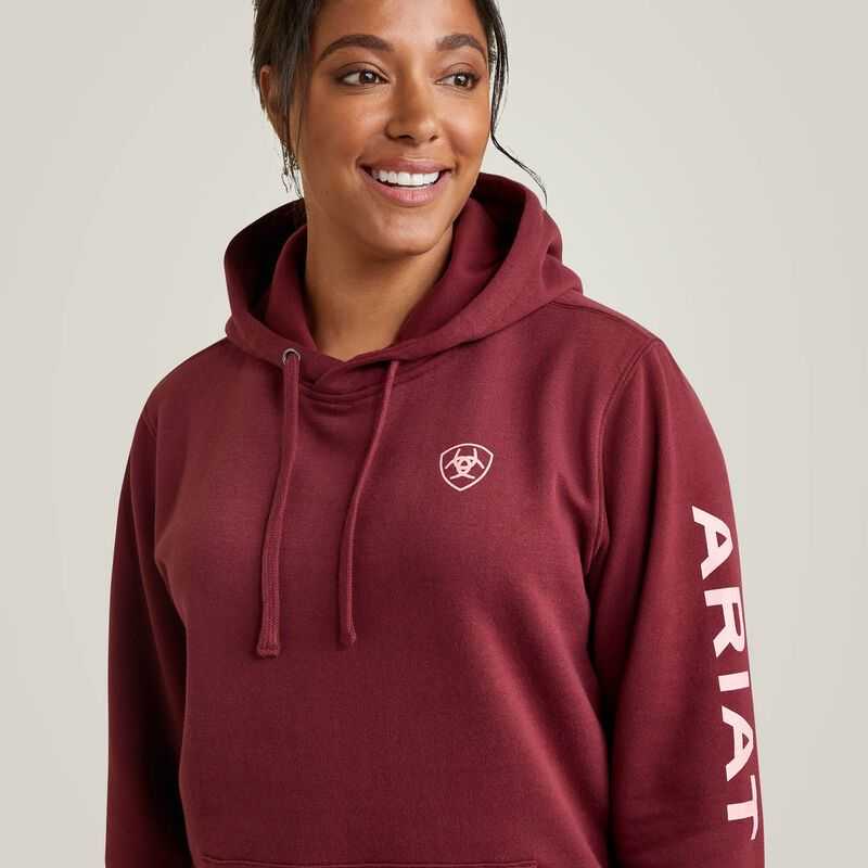 Ariat Logo Hoodie Zinfandel | 802PTKNOD