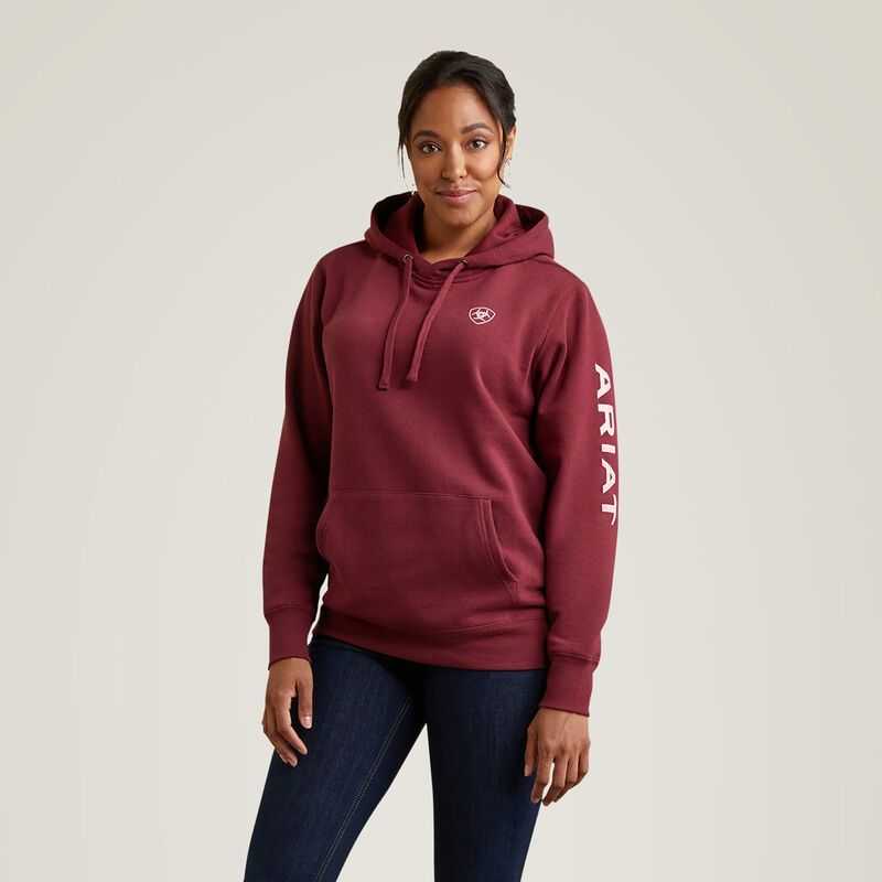 Ariat Logo Hoodie Zinfandel | 802PTKNOD