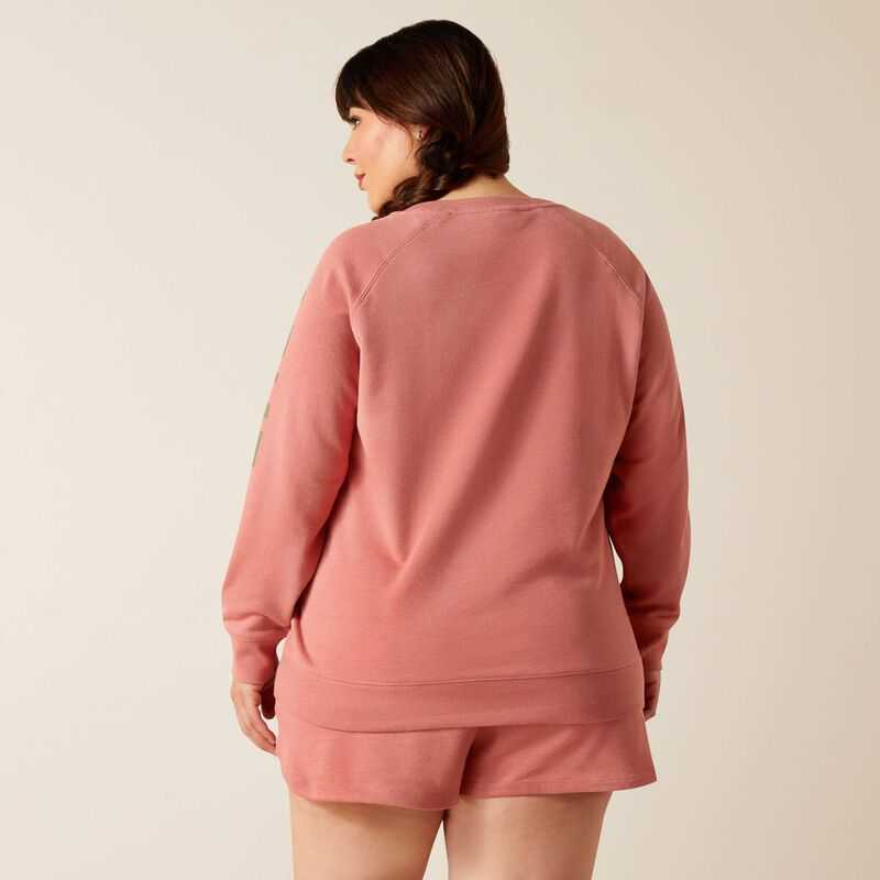 Ariat Logo Sweatshirt Rose | 327OCIWVS