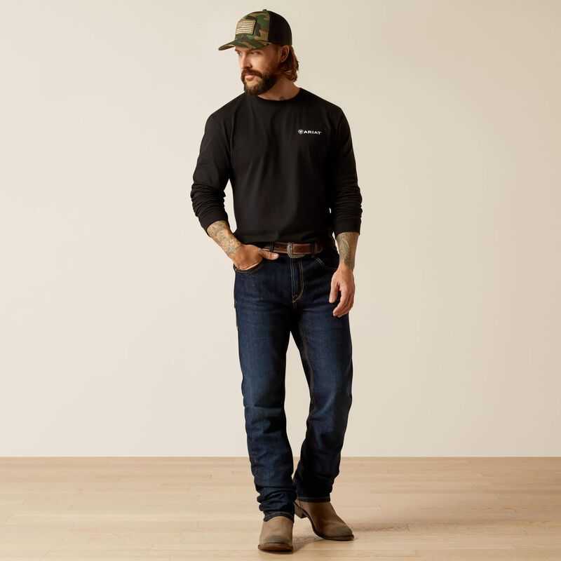 Ariat Lotf Camo Shield T-Shirt Black | 508SNJDOH