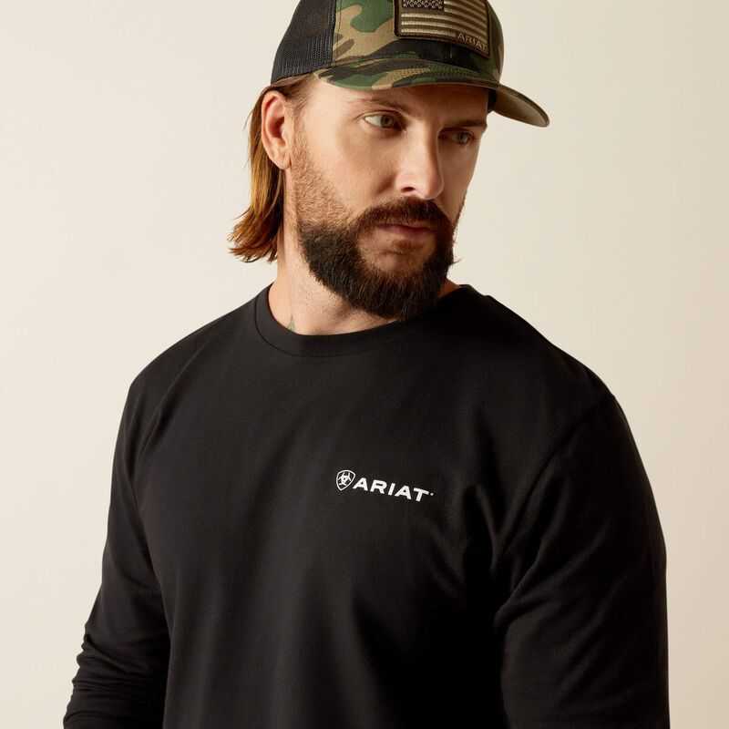 Ariat Lotf Camo Shield T-Shirt Black | 508SNJDOH