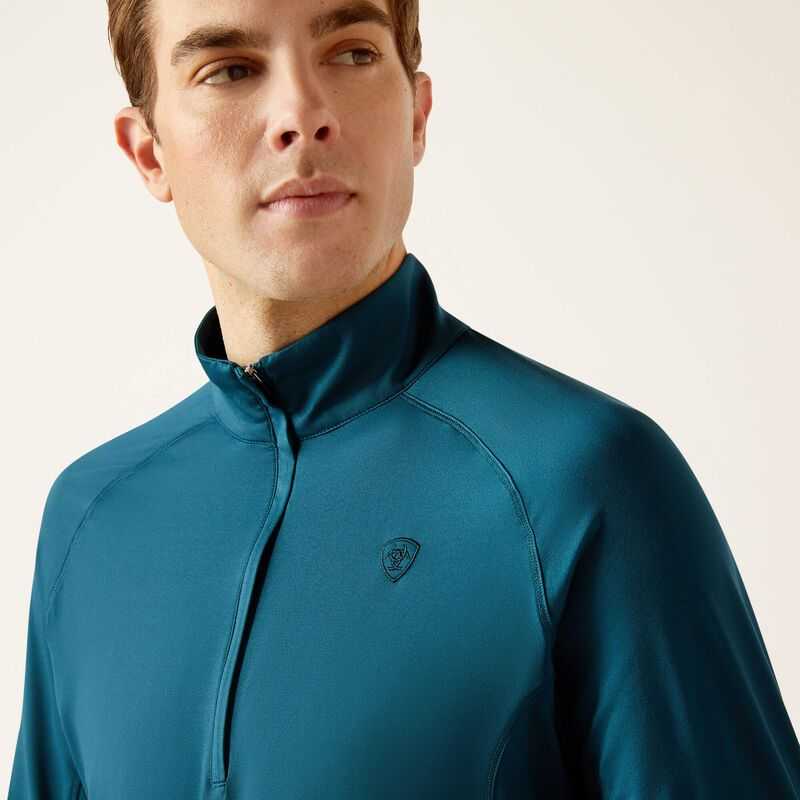 Ariat Lowell 1/4 Zip Recycled Materials Baselayer Reflecting Pond | 725HNRPYV