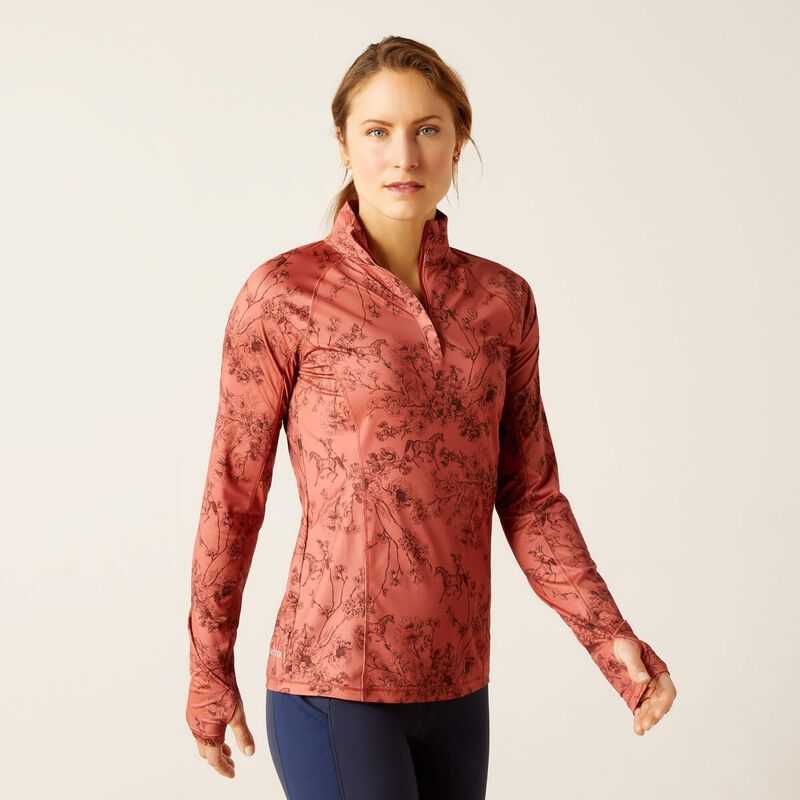 Ariat Lowell 2.0 1/4 Zip Baselayer Toile | 952VHJBAU