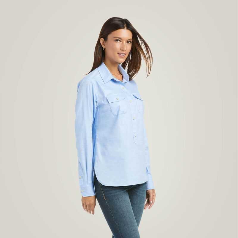 Ariat Loyola Popover Shirt Blue | 389JPXASC