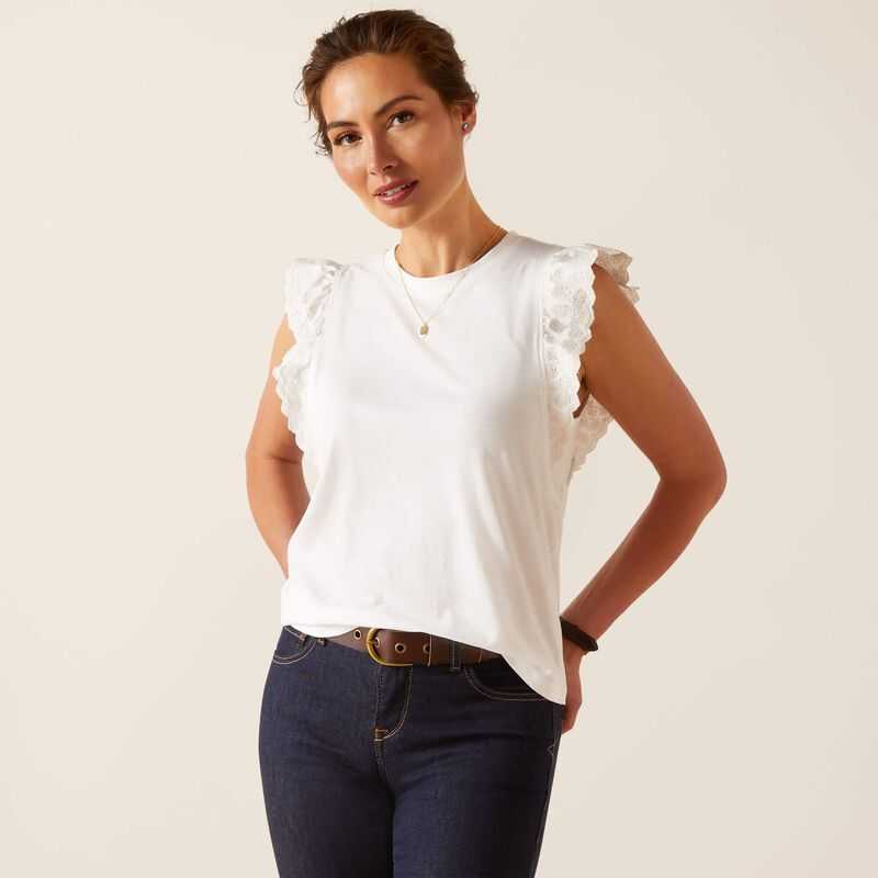 Ariat Ludlow Top White | 197YOHGKJ