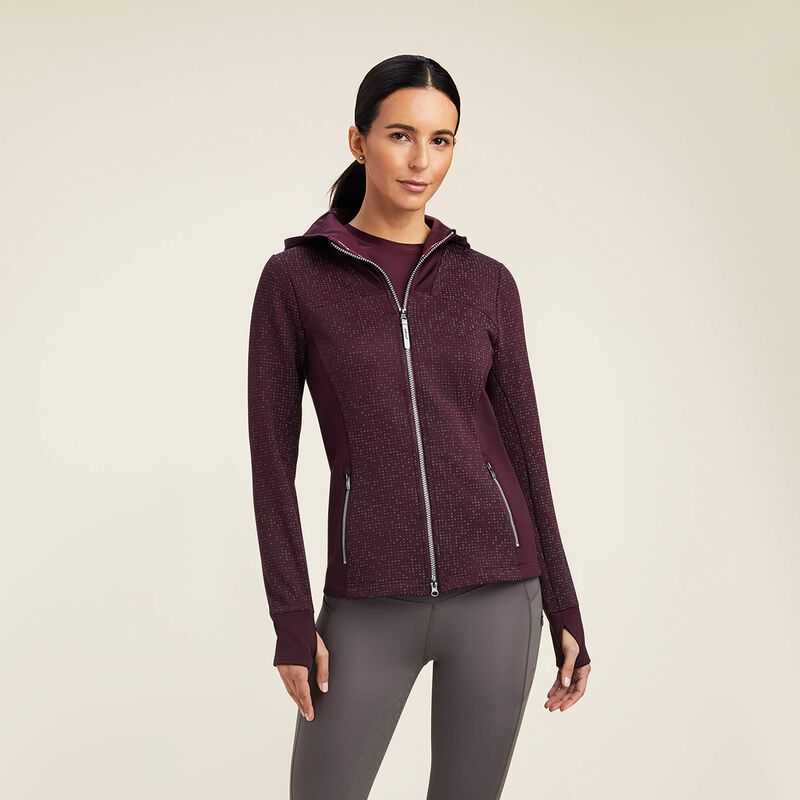 Ariat Lumina Full Zip Hoodie Mulberry | 384UHWFQG