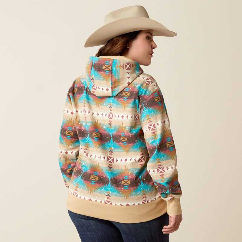 Ariat Lunas Hoodie Serrano Southwest Print | 536TVSXNY