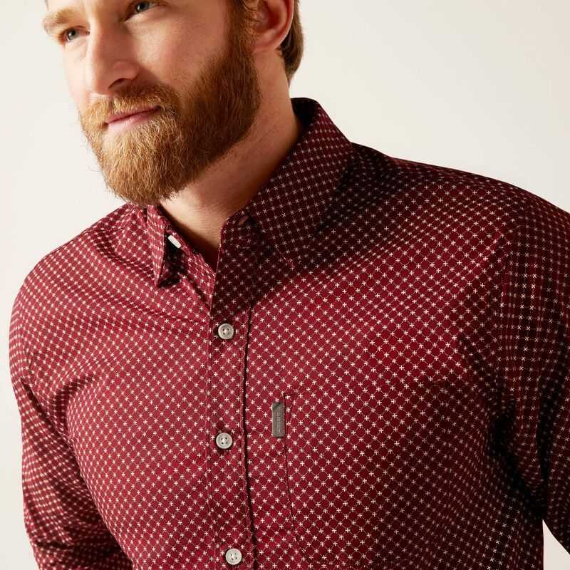 Ariat Macoy Stretch Modern Fit Shirt Red | 294VAZXSD