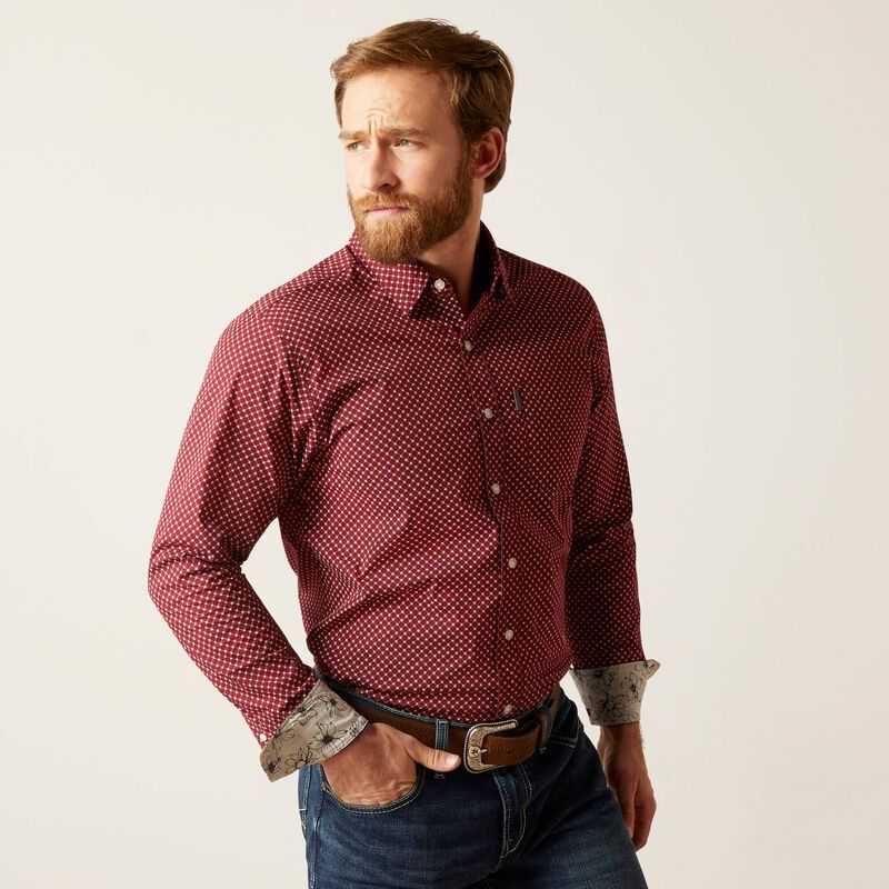 Ariat Macoy Stretch Modern Fit Shirt Red | 294VAZXSD