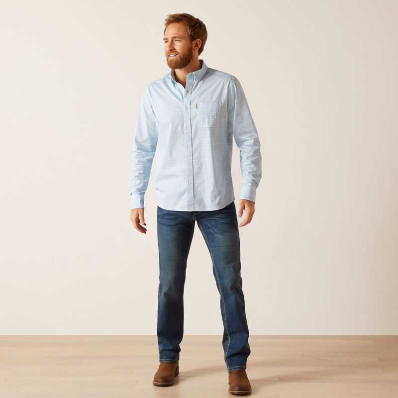 Ariat Madden Stretch Modern Fit Shirt White | 714ZNIELP