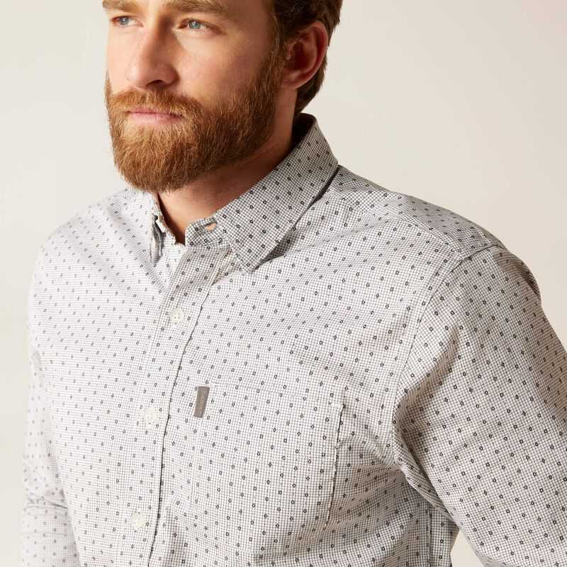 Ariat Maddox Stretch Modern Fit Shirt Grey | 649YZCDXS