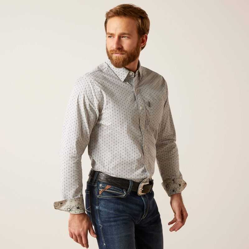 Ariat Maddox Stretch Modern Fit Shirt Grey | 649YZCDXS