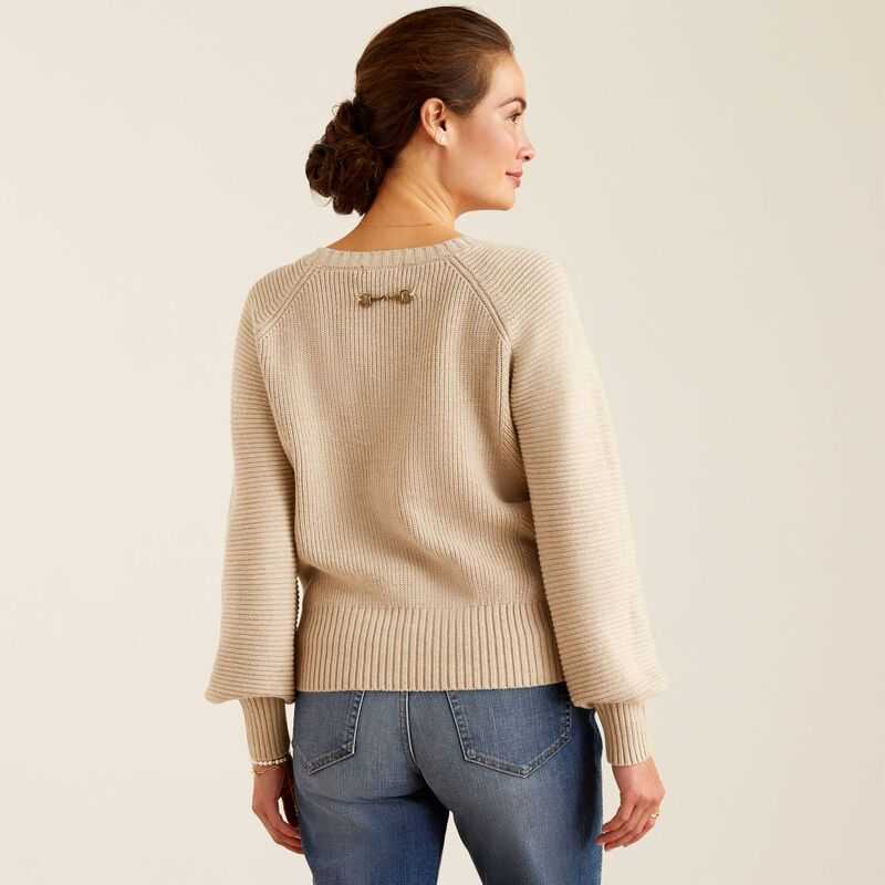 Ariat Malvern Sweater Beige | 278ZIJHTG