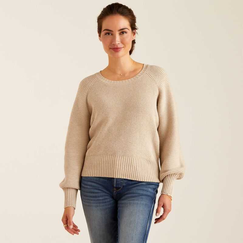 Ariat Malvern Sweater Beige | 278ZIJHTG