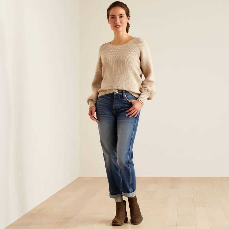 Ariat Malvern Sweater Beige | 278ZIJHTG