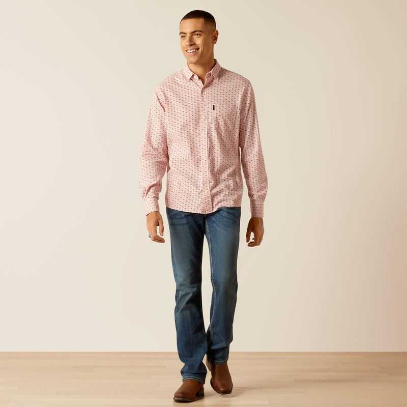 Ariat Marshall Stretch Modern Fit Shirt Rose | 269GYMZEU