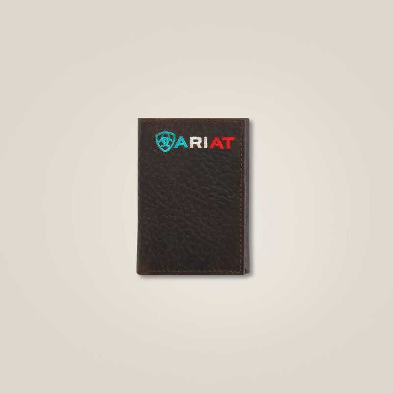 Ariat Mexico logo trifold wallet Brown | 920QFOJLX