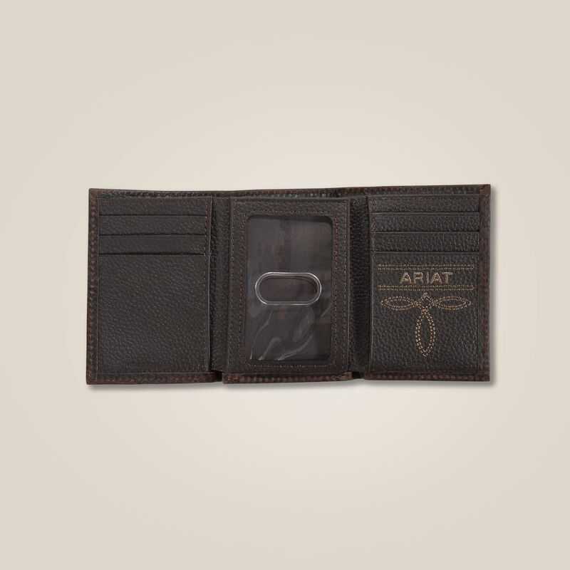 Ariat Mexico shield trifold wallet Brown | 839ZOLNYQ