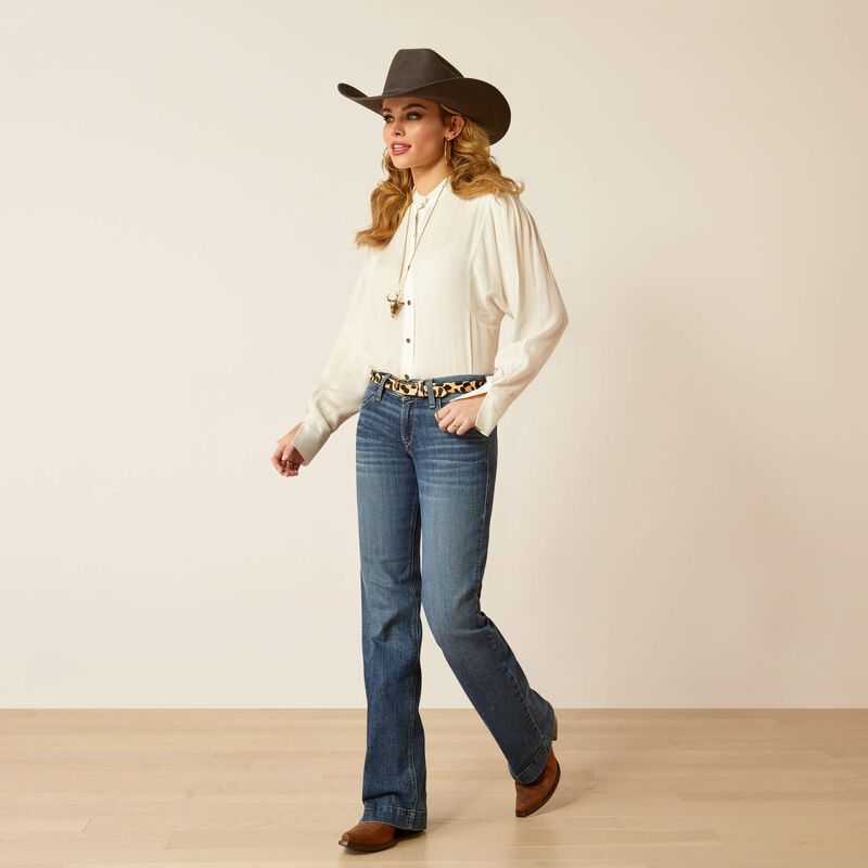 Ariat Mid Rise Olivia Trouser Jeans Columbia | 958BXKAWL