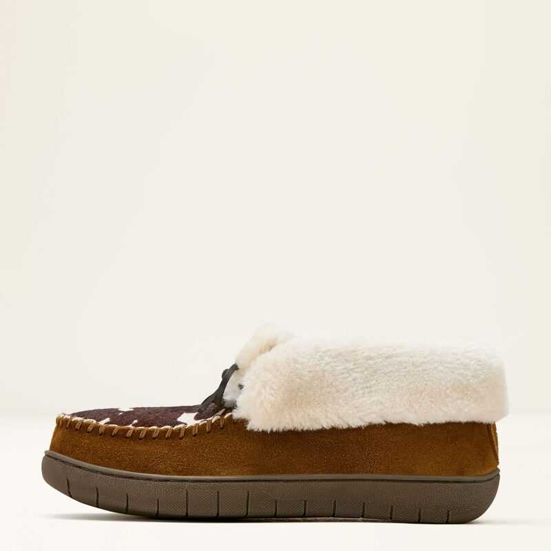 Ariat Moccasin Bootie Slipper Brown | 214NCXYKW