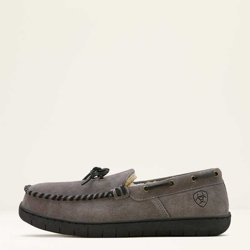 Ariat Moccasin Slipper Grey | 210GJEKCQ