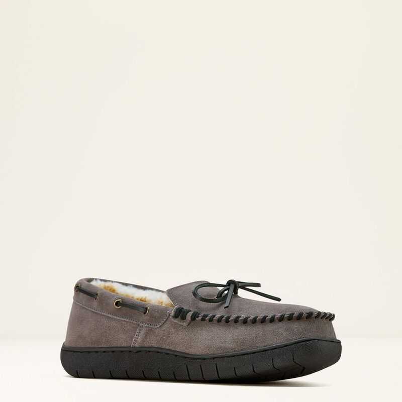 Ariat Moccasin Slipper Grey | 210GJEKCQ